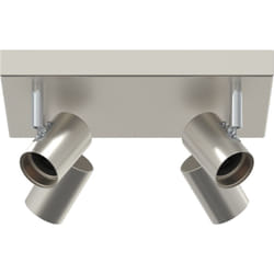 Vidaxl - Projecteur de plafond 4 voies ajustable en nickel brossé E27