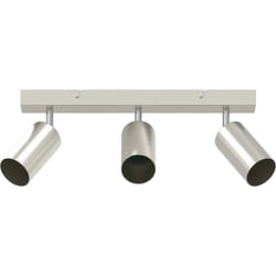 Vidaxl - Projecteur de plafond 3 voies réglable en nickel brossé GU10