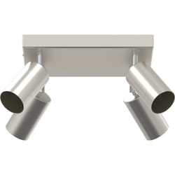 Vidaxl - Projecteur de plafond 4 voies ajustables en nickel brossé GU10