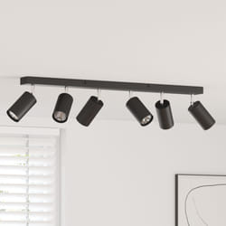 Vidaxl - Projecteur plafond ajustable 6 voies noir GU10