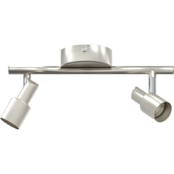 Vidaxl - Projecteur plafond 2 voies réglables nickel brossé GU10