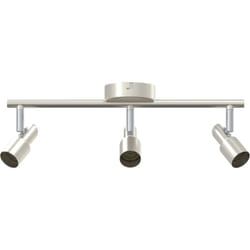 Projecteur de plafond 3 Voies Ajustable Nickel Brossé GU10 vidaXL