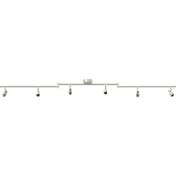 Projecteur de plafond 6 voies réglables en nickel brossé GU10 vidaXL