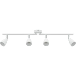 Projecteur de plafond 4 voies réglable blanc GU10 Vidaxl
