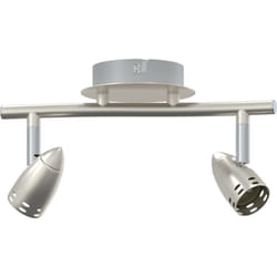Vidaxl - Projecteur au plafond 2 voies ajustables nickel mat GU10