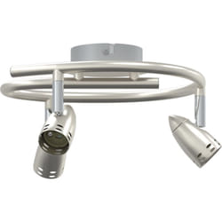 Vidaxl - Projecteur de plafond 3 voies réglables nickel mat GU10