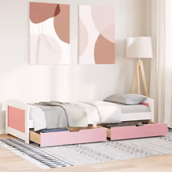 VidaXL 3314679 canapé lit sofa Rose, Blanc