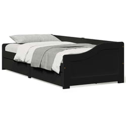 Vidaxl - Lit de jour avec 2 tiroirs sans matelas irun noir 90x200 cm