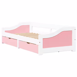 VidaXL 3314681, lit sofa, Rose, Blanc, Bois de pin, Bois, 2050 mm, 960 mm, 560 mm