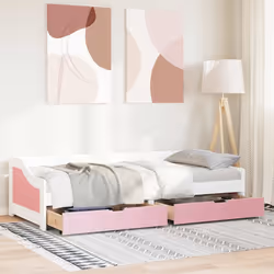 VidaXL 3314681 canapé lit sofa Rose, Blanc