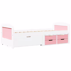 VidaXL 3314683, lit sofa, Rose, Blanc, Bois de pin, Bois, 2050 mm, 960 mm, 690 mm