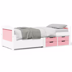 VidaXL 3314683 canapé lit sofa Rose, Blanc