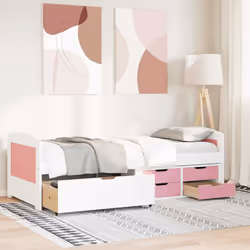 VidaXL 3314683 canapé lit sofa Rose, Blanc