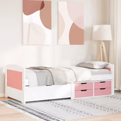 VidaXL 3314683 canapé lit sofa Rose, Blanc - Vue supplémentaire 4
