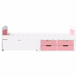 VidaXL 3314683 canapé lit sofa Rose, Blanc - Vue supplémentaire 5
