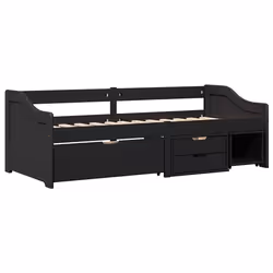 VidaXL 3314684, lit sofa, Noir, Bois de pin, Bois, 2050 mm, 960 mm, 690 mm