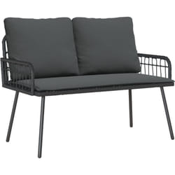 Vidaxl - Banc de jardin Noir 114x64x78 cm Poly Rattan