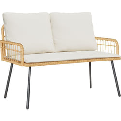 Vidaxl - Banc de jardin Naturel 114x64x78 cm Poly Rattan