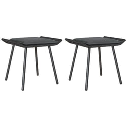Tabourets de jardin 2 pcs Noir 50x40x45 cm Poly Rattan Vidaxl