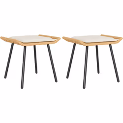 Cette paire de tabourets de jardin vidaXL allie style et praticité, parfaits pour ton espace extérieur. Ils font 50 x 42,5 x  ...