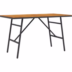 Cette table à manger en bois d'acacia massif est aussi jolie que pratique, elle devient un véritable centre d'intérêt pour vo ...