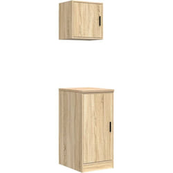 Armoires De Garage 2 Pcs Chêne Sonoma Bois D'Ingénierie Vidaxl