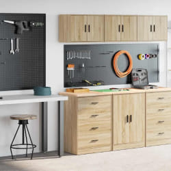 vidaXL Armoires de garage 2 pcs - Chêne sonoma