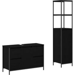 Vidaxl - Ensemble De Mobilier De Salle De Bain 2 Pcs Chêne Noir
