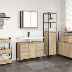 Ensemble De Mobilier De Salle De Bain Avec Tiroir 2 Pcs Vidaxl