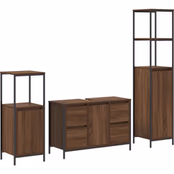 Cet ensemble de meubles de salle de bain combine fonctionnalité et style moderne, c'est un excellent moyen de garder vos esse ...