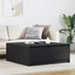 vidaXL Table basse avec tiroirs chêne noir 100x100x40 cm