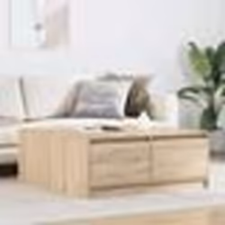 vidaXL Table basse avec tiroirs chêne sonoma 100x100x40 cm