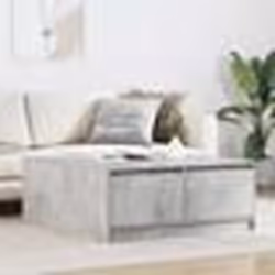 vidaXL Table basse avec tiroirs gris béton 100x100x40 cm
