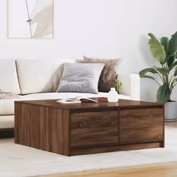 La table basse offre un espace de rangement avec plusieurs tiroirs, gardant votre espace bien rangé et organisé tout en ajout ...