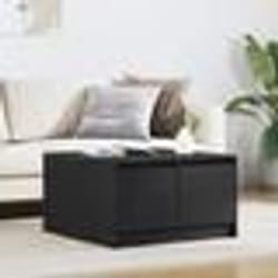 vidaXL Table basse avec tiroirs chêne noir 70,5x70x40 cm