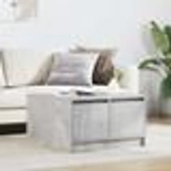 vidaXL Table basse avec tiroirs gris béton 70,5x70x40 cm