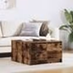 vidaXL Table basse avec tiroirs chêne fumé 70,5x70x40 cm
