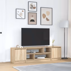 Ce meuble TV avec un grand espace de rangement est un complément pratique et attrayant pour votre salon ou votre chambre à co ...