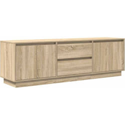 Vidaxl - Meuble tv avec lumières led chêne sonoma 160,5x41x50 cm
