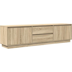 Vidaxl - Meuble tv avec lumières led chêne sonoma 193,5x41x50 cm