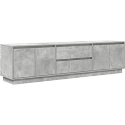 Vidaxl - Meuble tv avec lumières led gris béton 193,5x41x50 cm