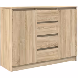 Le buffet offre un grand espace de rangement, aidant à garder votre pièce bien rangée et organisée tout en alliant praticité ...