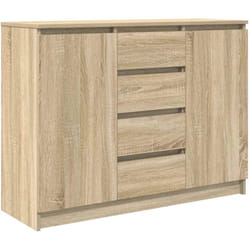 Buffet avec tiroirs chêne sonoma 100,5x35x76 cm bois ingénierie vidaXL