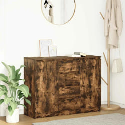 Vidaxl Buffet avec Tiroirs 100,5x35x76 cm - Chêne Fumé