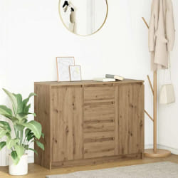 Buffet et tiroirs Vidaxl chêne artisanal - 100,5x35x76 cm