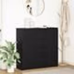 vidaXL Buffet avec tiroirs chêne noir 1005x35x985 cm bois ingénierie meuble de rangement buffet meuble dentrée meuble