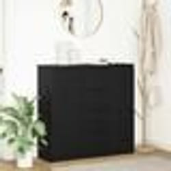 vidaXL Buffet avec tiroirs chêne noir 1005x35x985 cm bois ingénierie meuble de rangement buffet meuble dentrée meuble