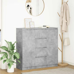 Vidaxl - Buffet avec tiroirs gris béton 100,5x35x98,5 cm bois ingénierie