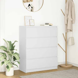 Buffet blanc 80x35x99 cm bois d'ingénierie Vidaxl