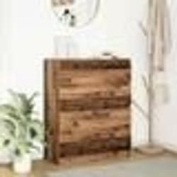 vidaXL Buffet vieux bois 80x35x99 cm bois dingénierie armoire de rangement meuble dentrée meuble dappoint meuble de 3328487